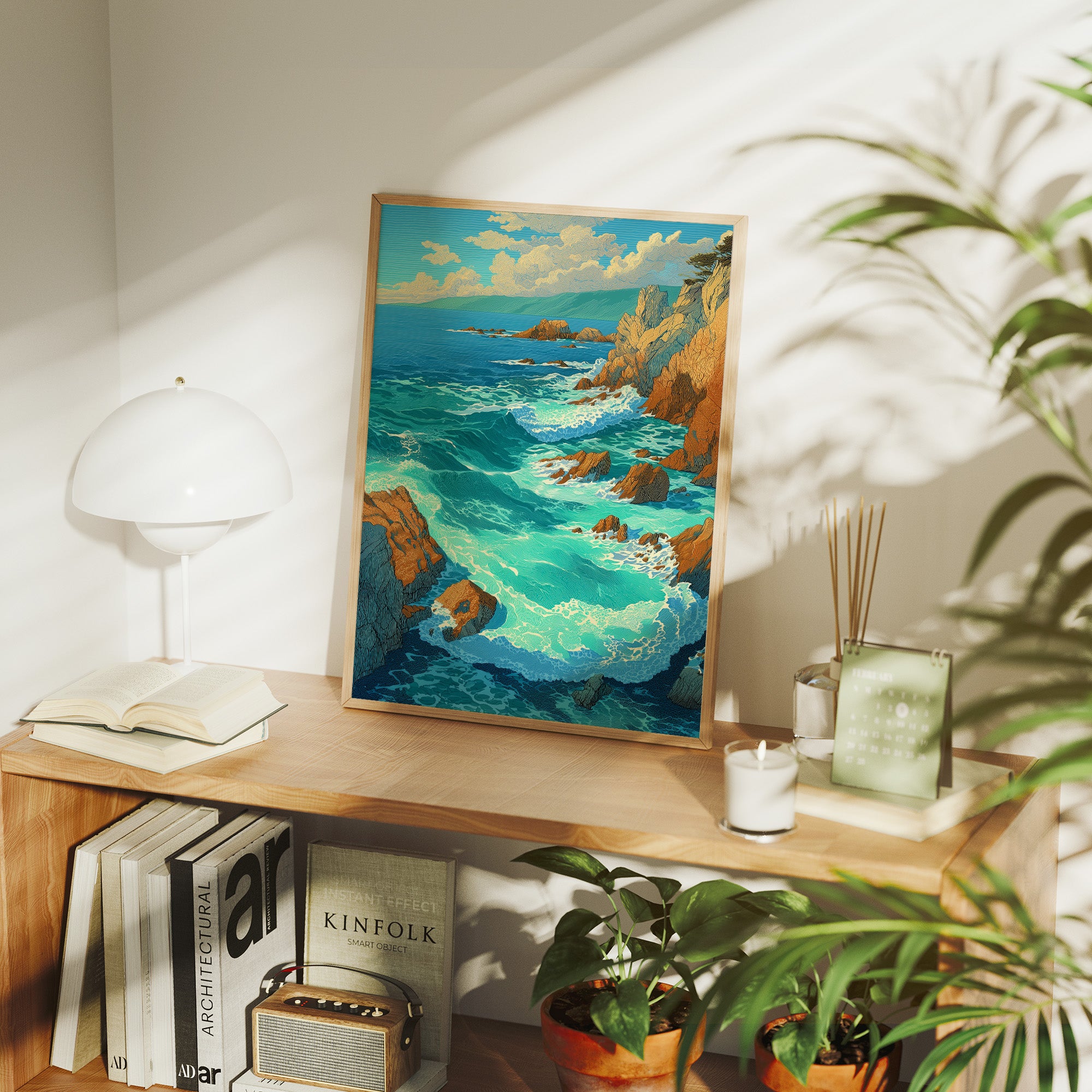 Coastal Cliffs Meet Turquoise Tides