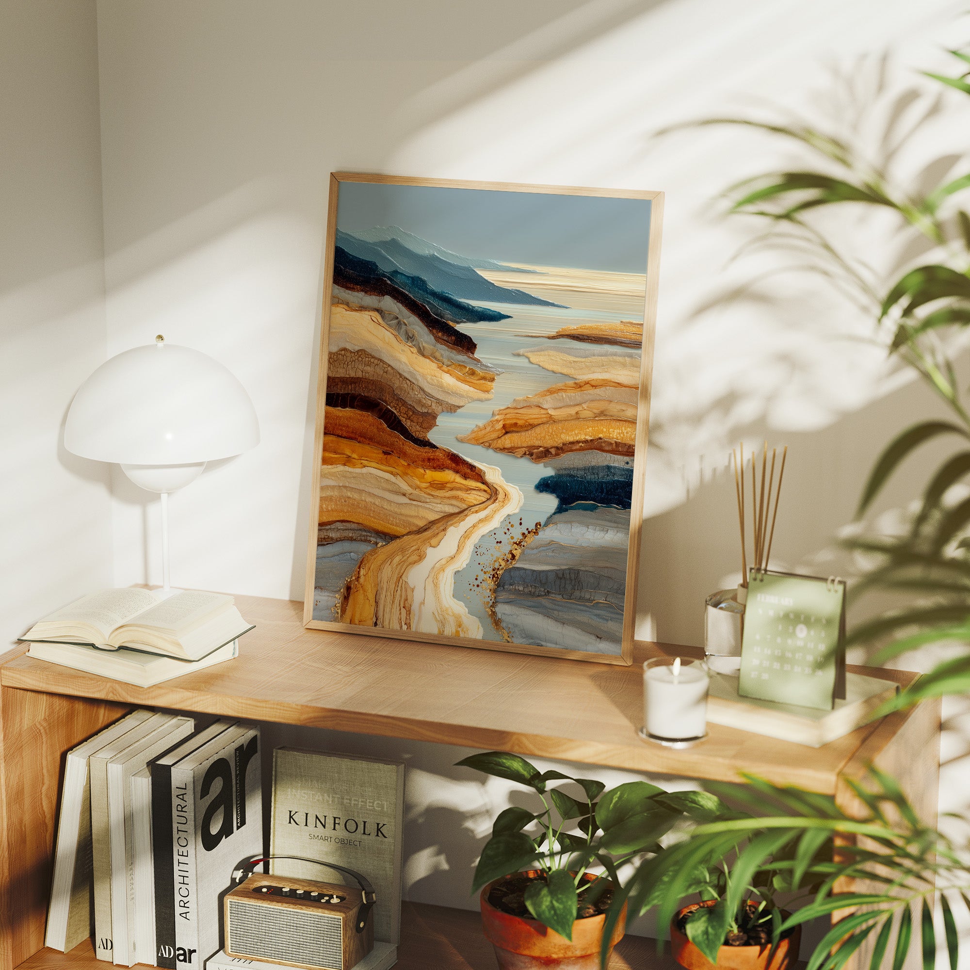 Desert Rivers Carve Golden Paths