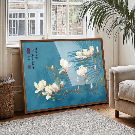 Magnolias Float On Azure Seas