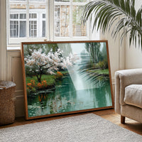 Cherry Blossoms Mirror Morning's Peace