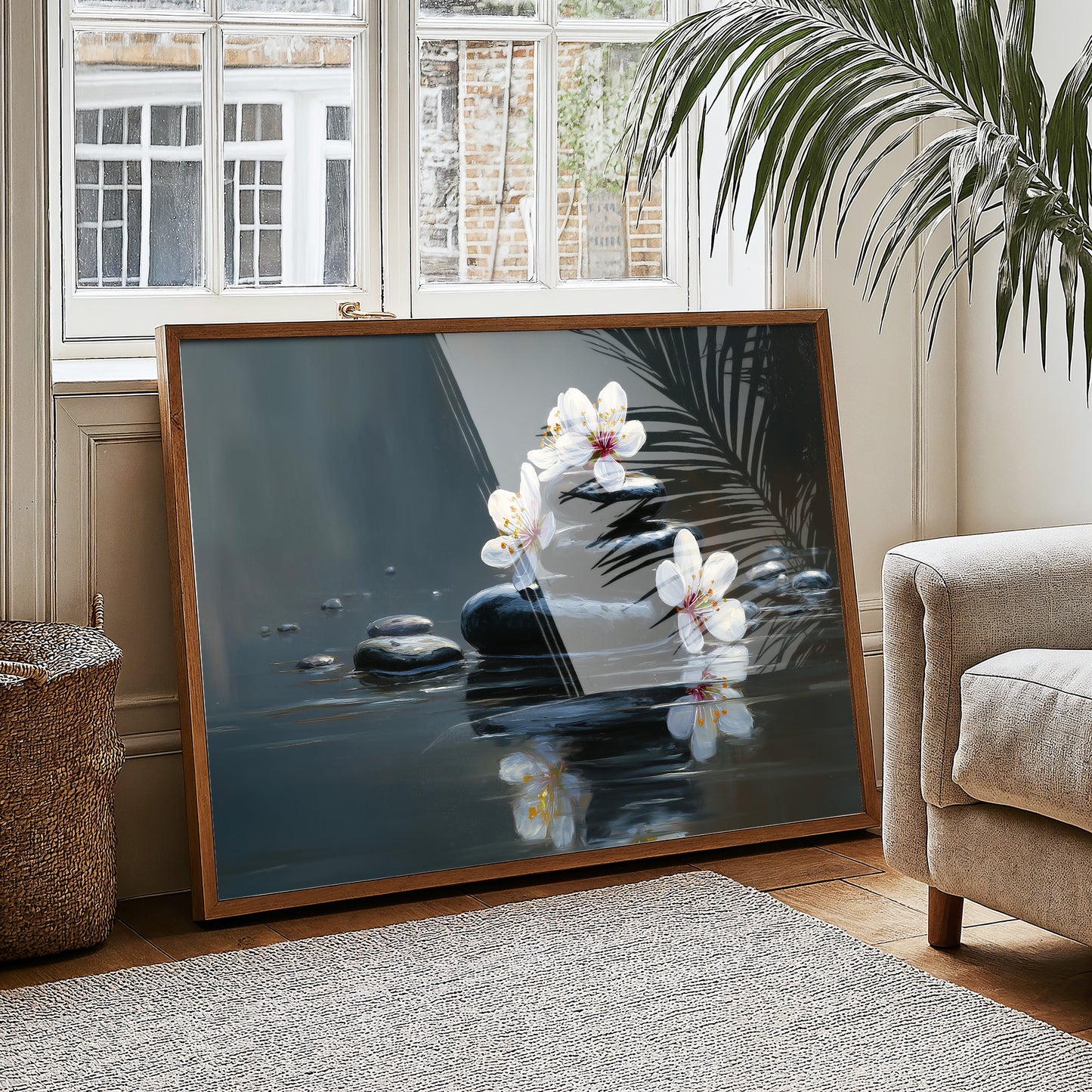 Cherry Blossoms Find Stillness Below