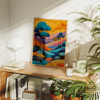 Tall Trees Dance In Coral Light