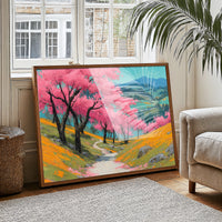 Cherry Blossoms Paint Mountain Valleys