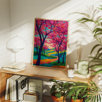 Cherry Blossoms Paint The Winding Path