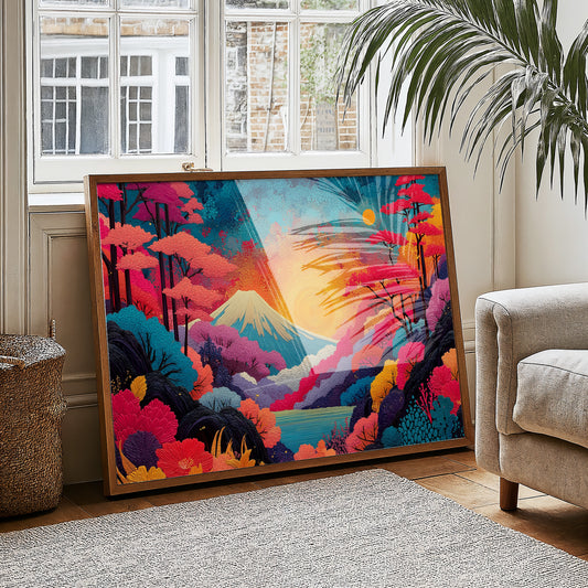 Sacred Mountain Blooms At Dawn