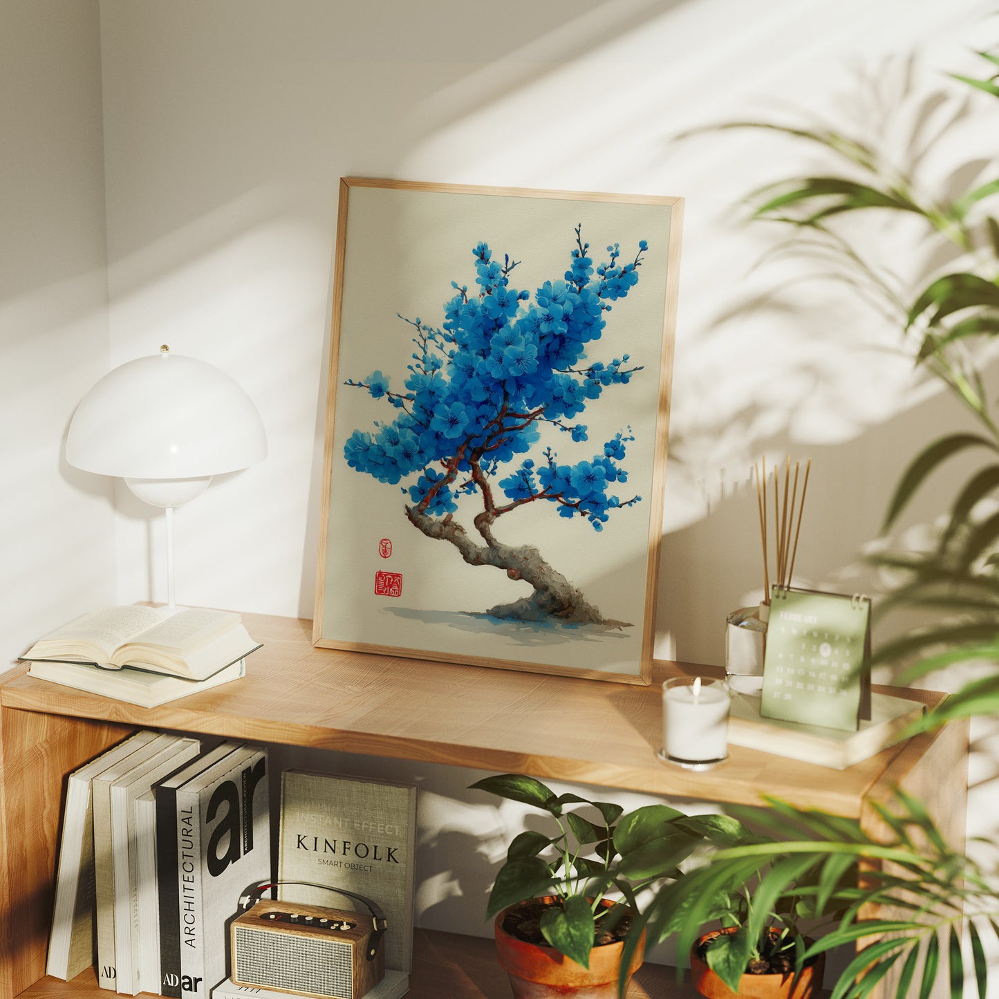 Azure Blossoms Above City Spirits