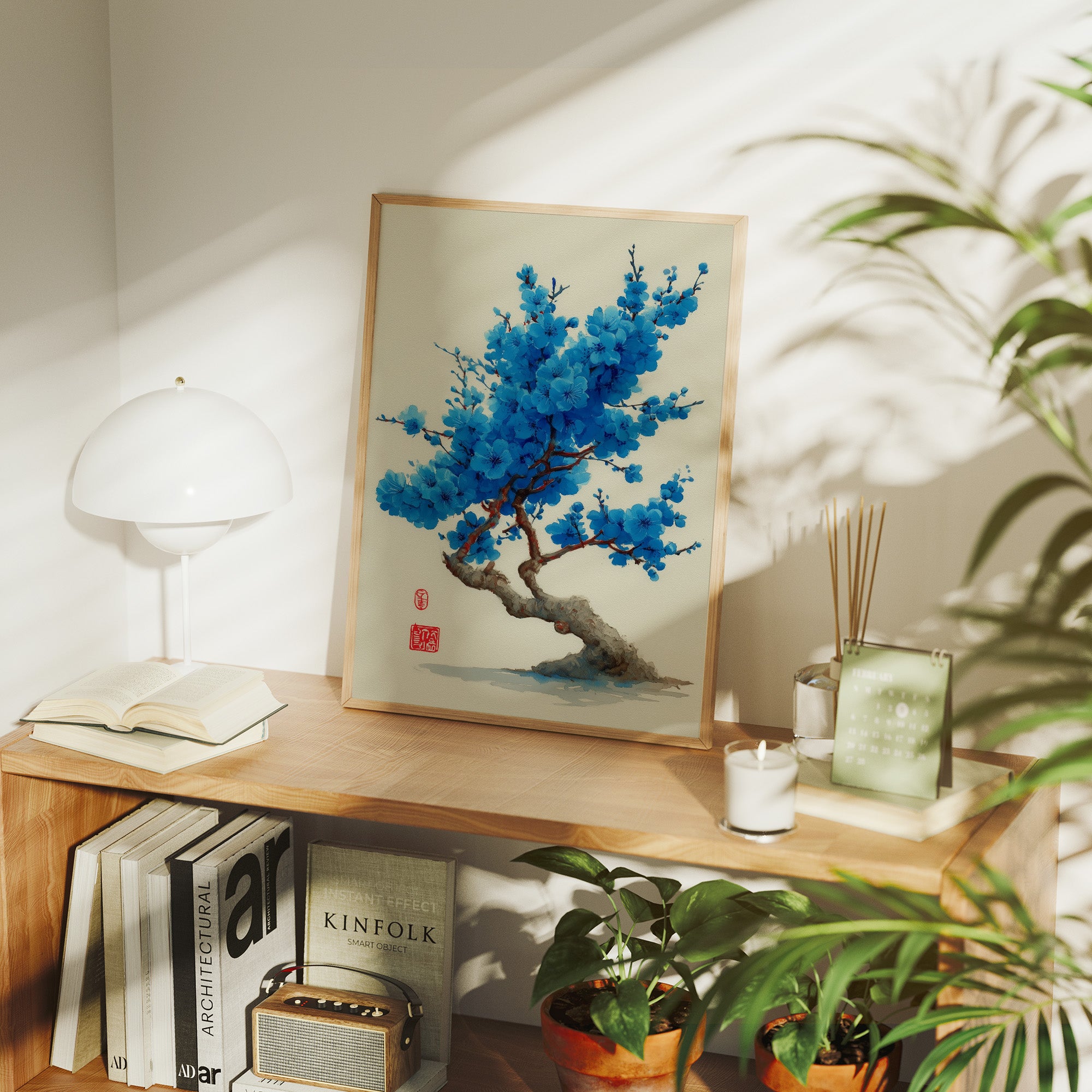 Azure Blossoms Above City Spirits