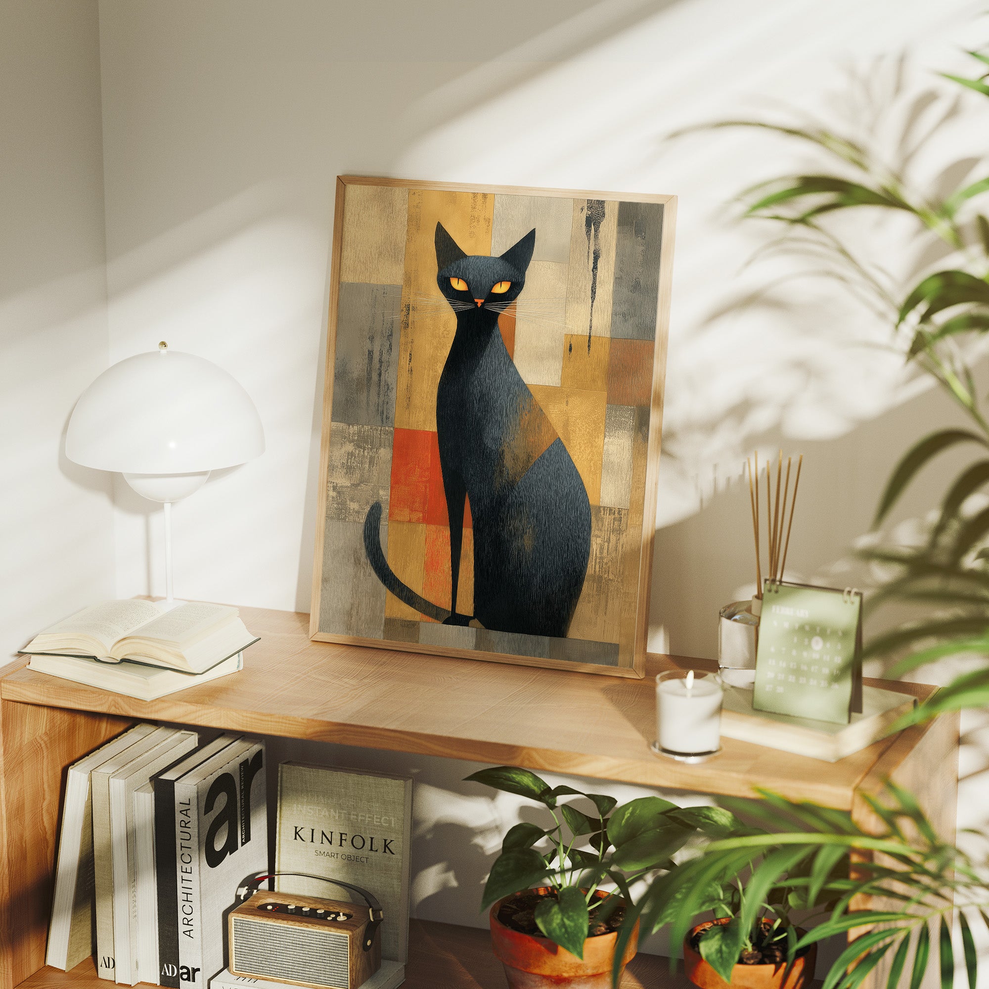 Midnight Cat Guards The Bar