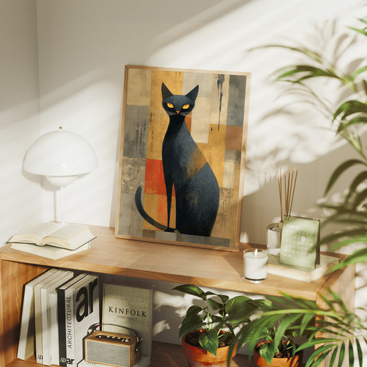 Midnight Cat Guards The Bar