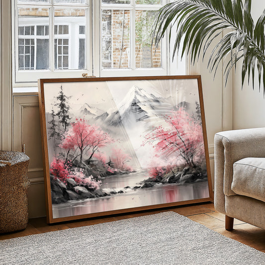 Cherry Blossoms Guard Mountain Temples