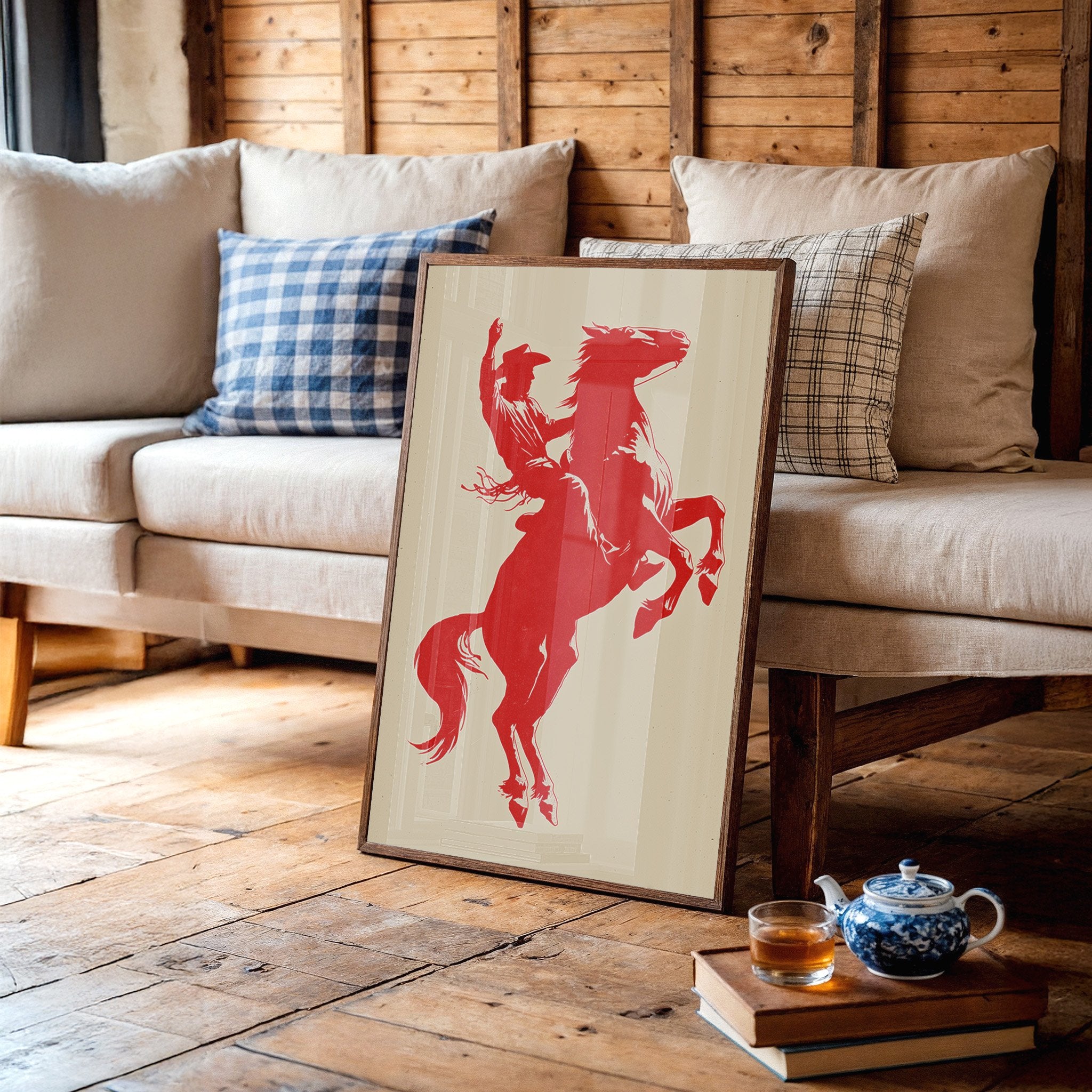 Wild Spirit In Crimson Silhouette