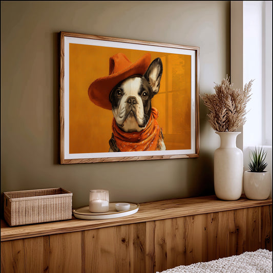 Sunset Pup Rides The Range