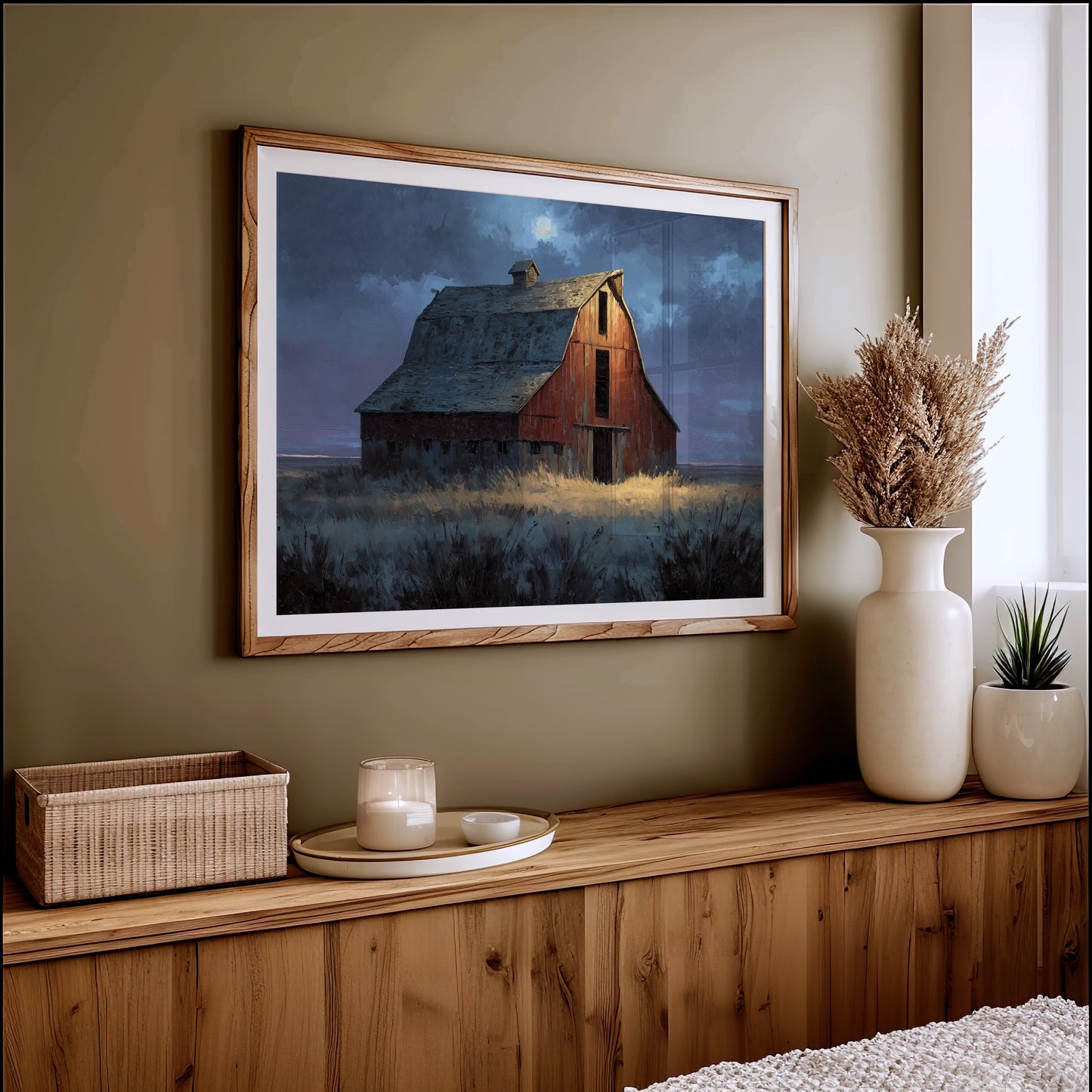 Moonlit Barn Stands Against Time