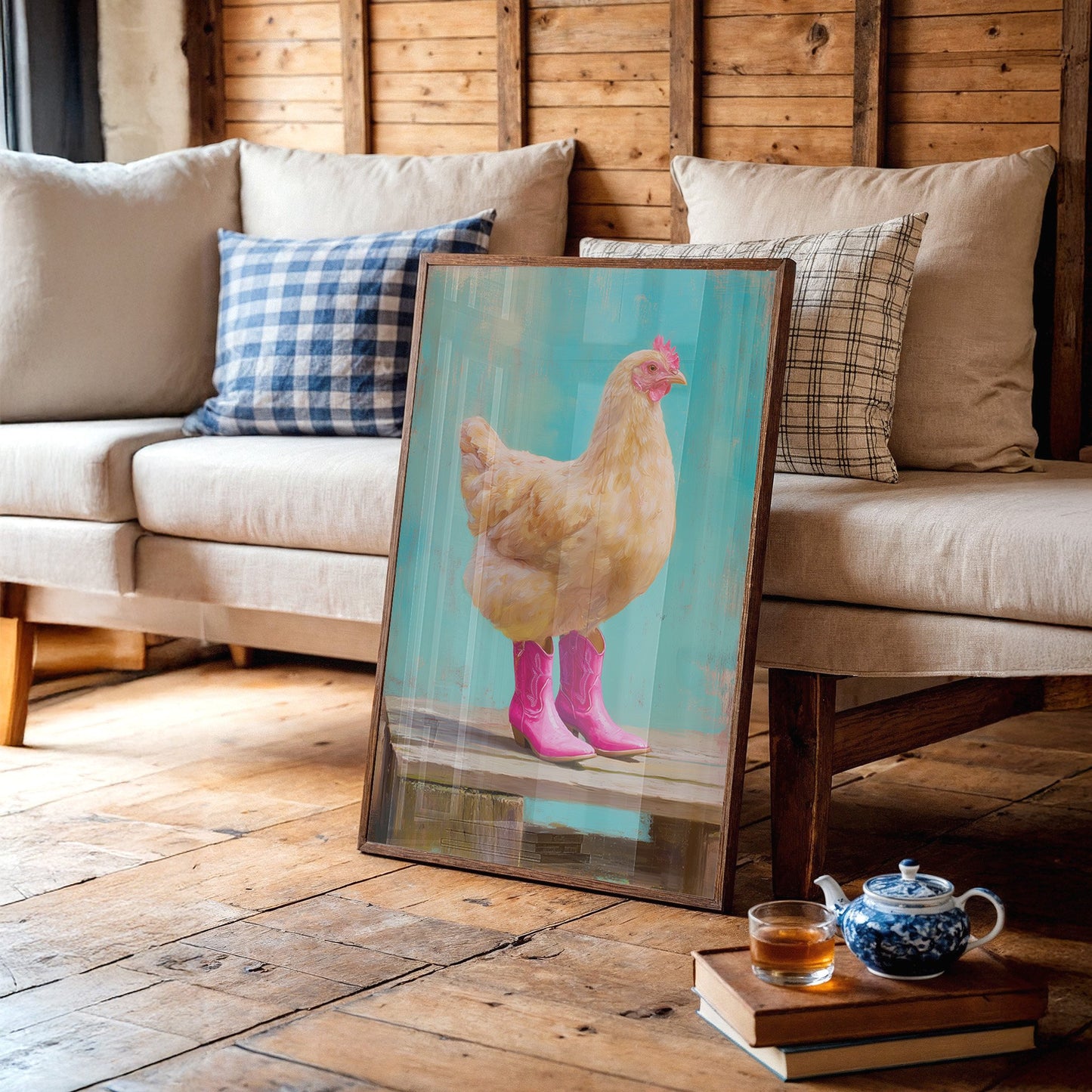 Farmyard Fashionista Struts Pink Boots