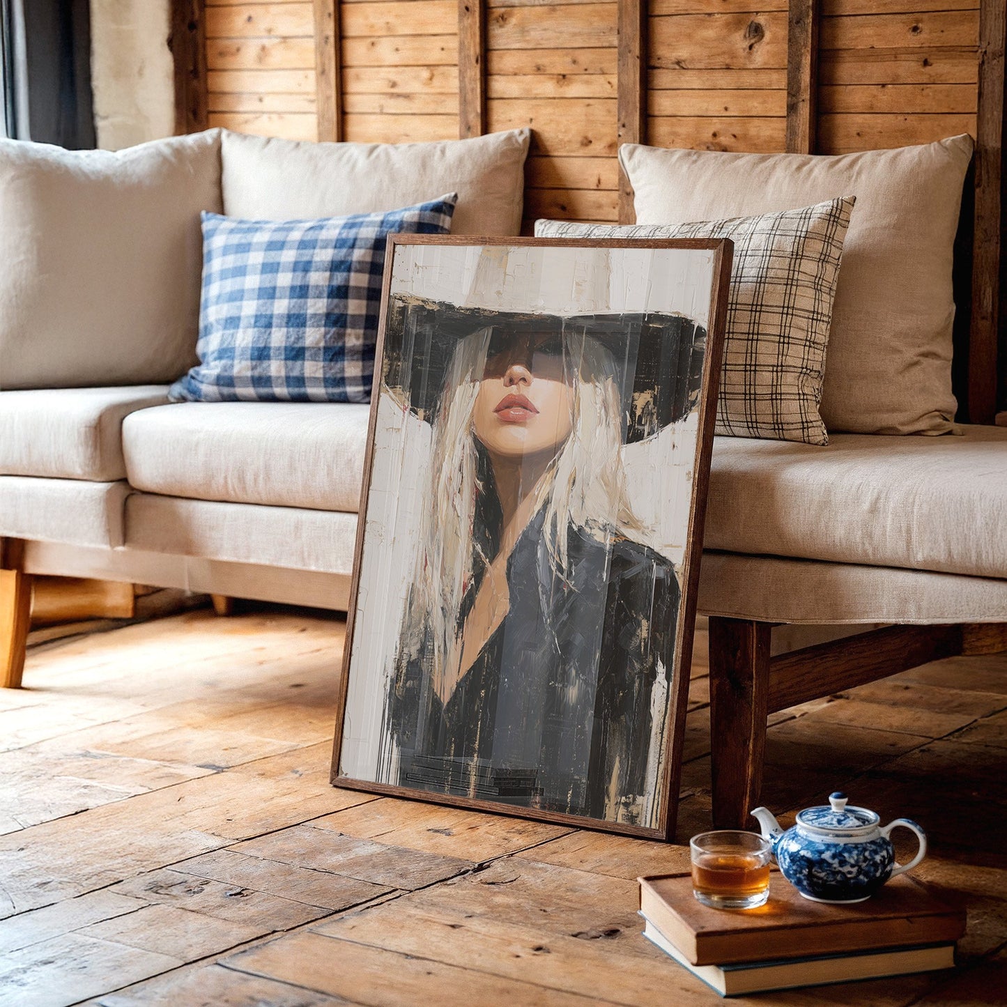 Mysterious Blonde In Wide Brim