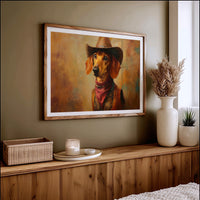 Dachshund Wears The Sunset Trail