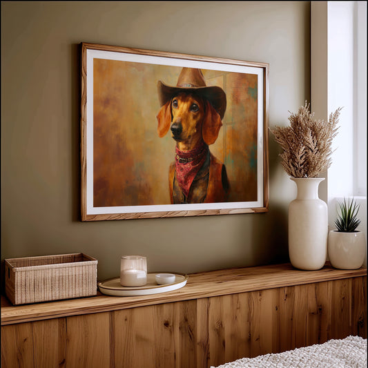 Dachshund Wears The Sunset Trail