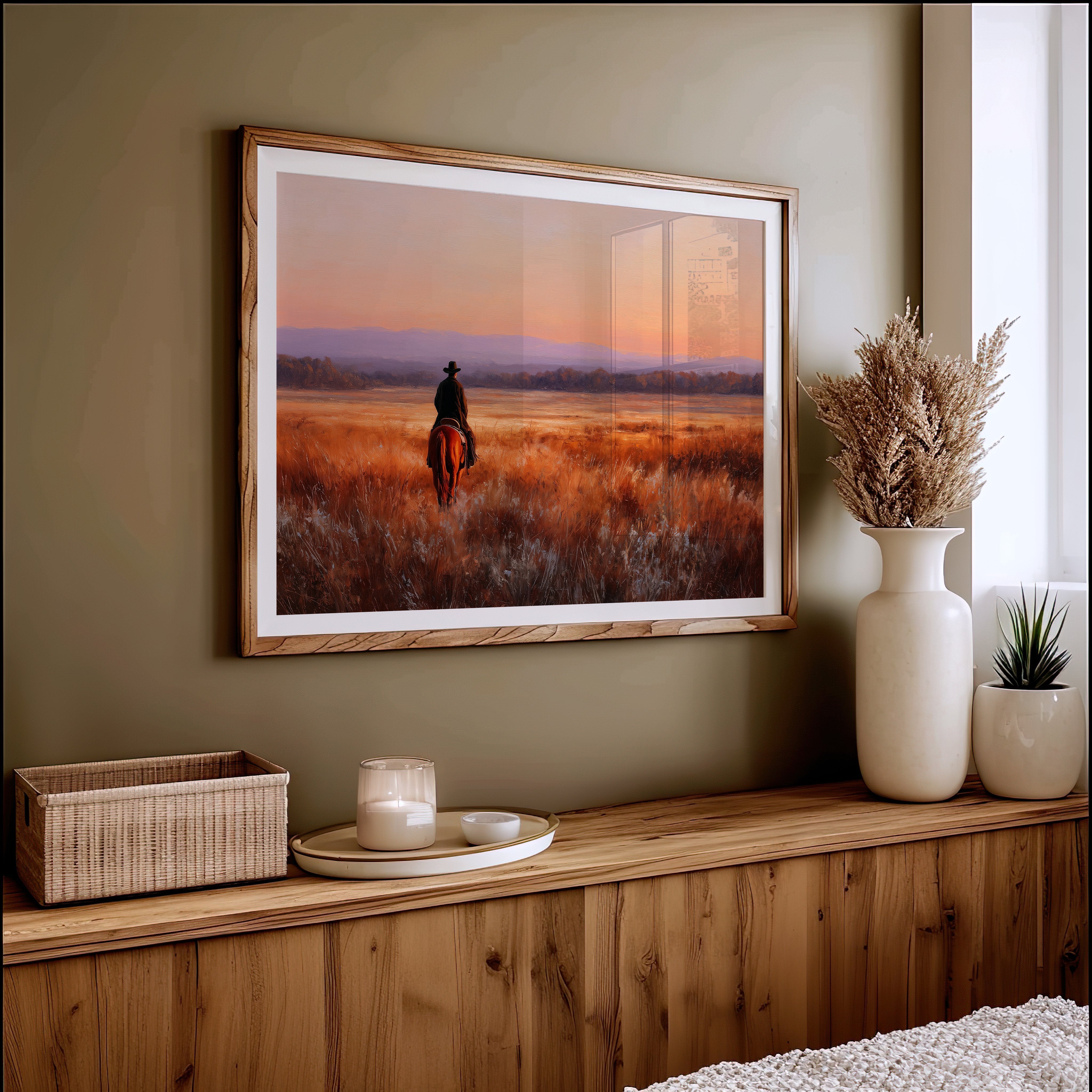 Lone Rider Meets Copper Prairie