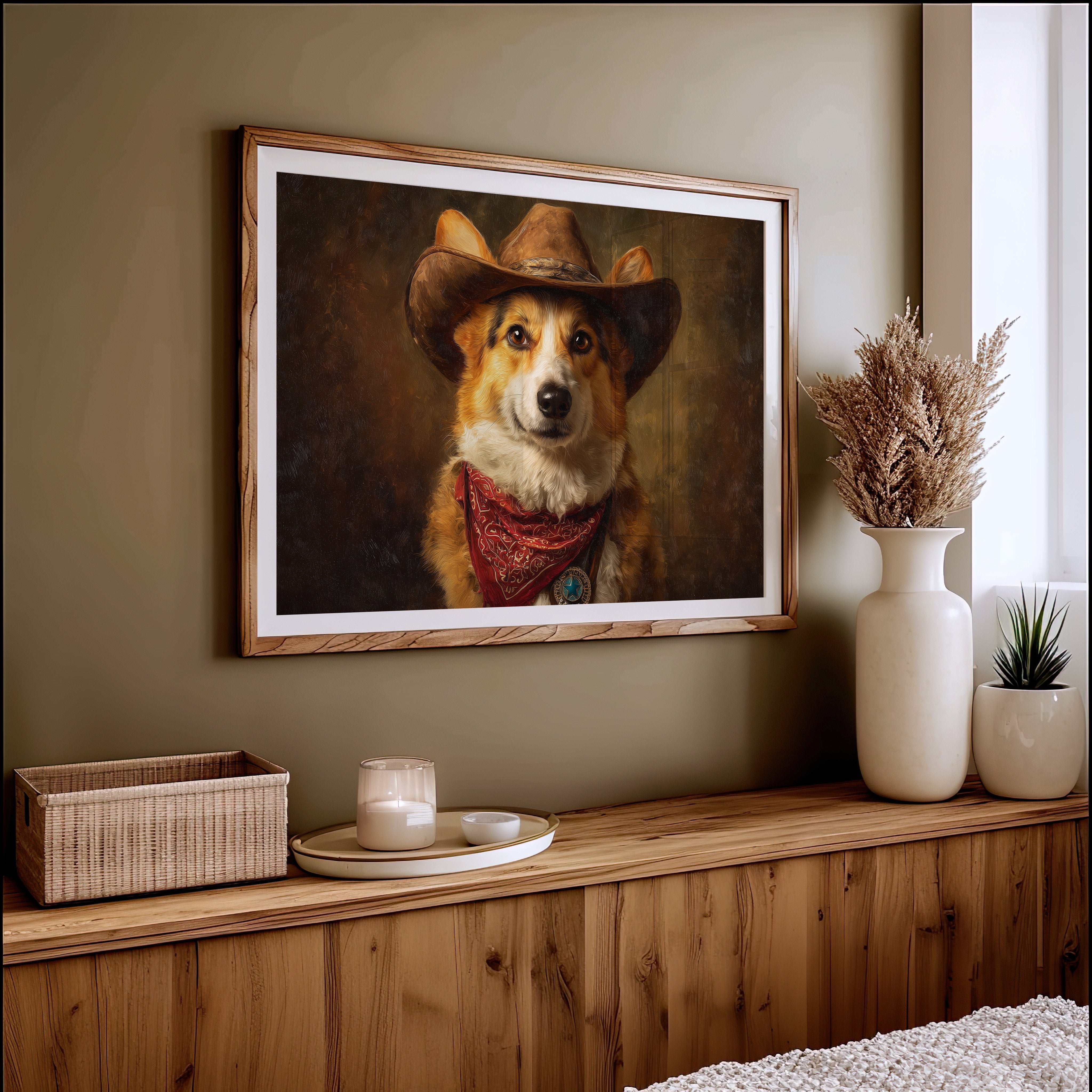 Loyal Companion In Western Attire