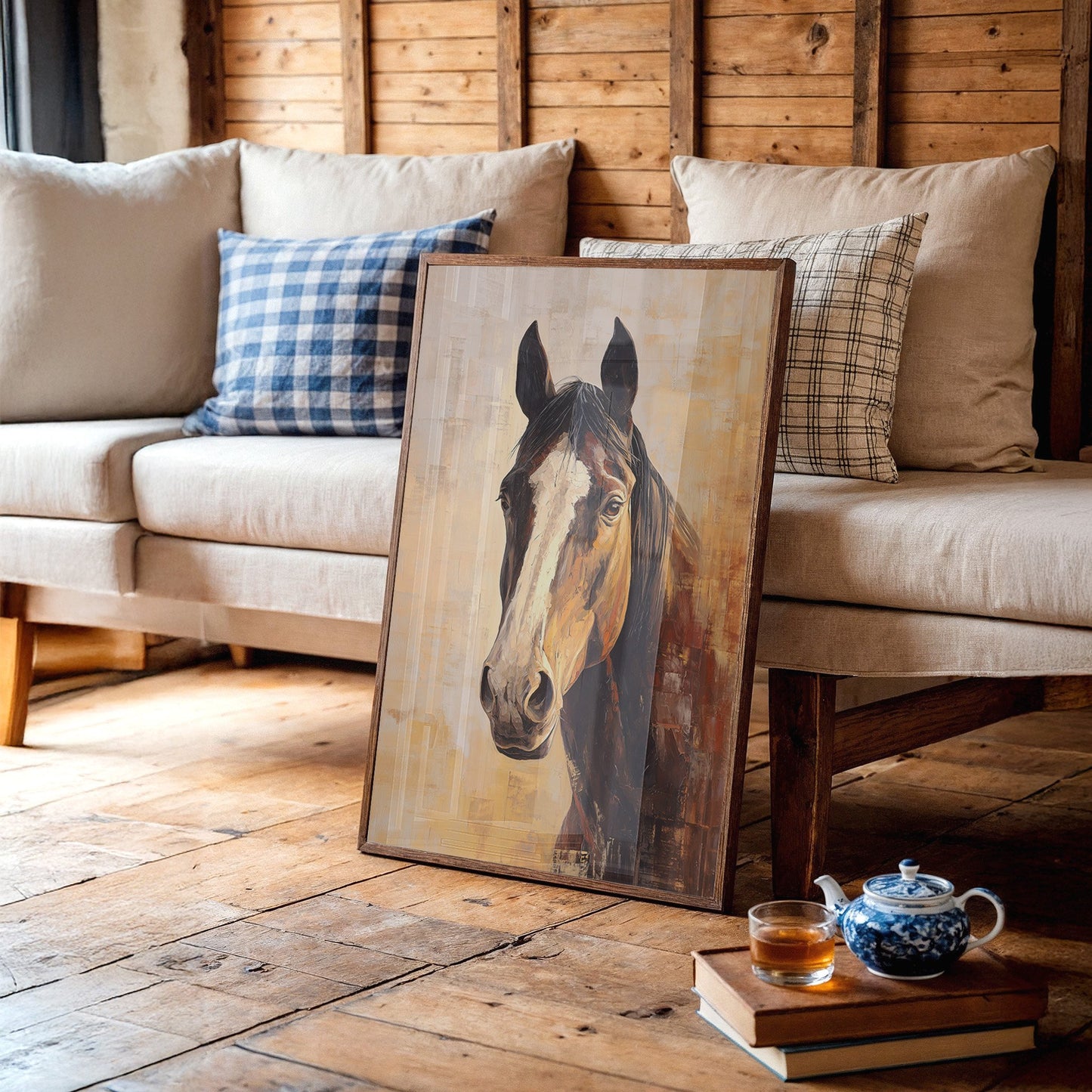 Amber Gaze In Weathered Barn
