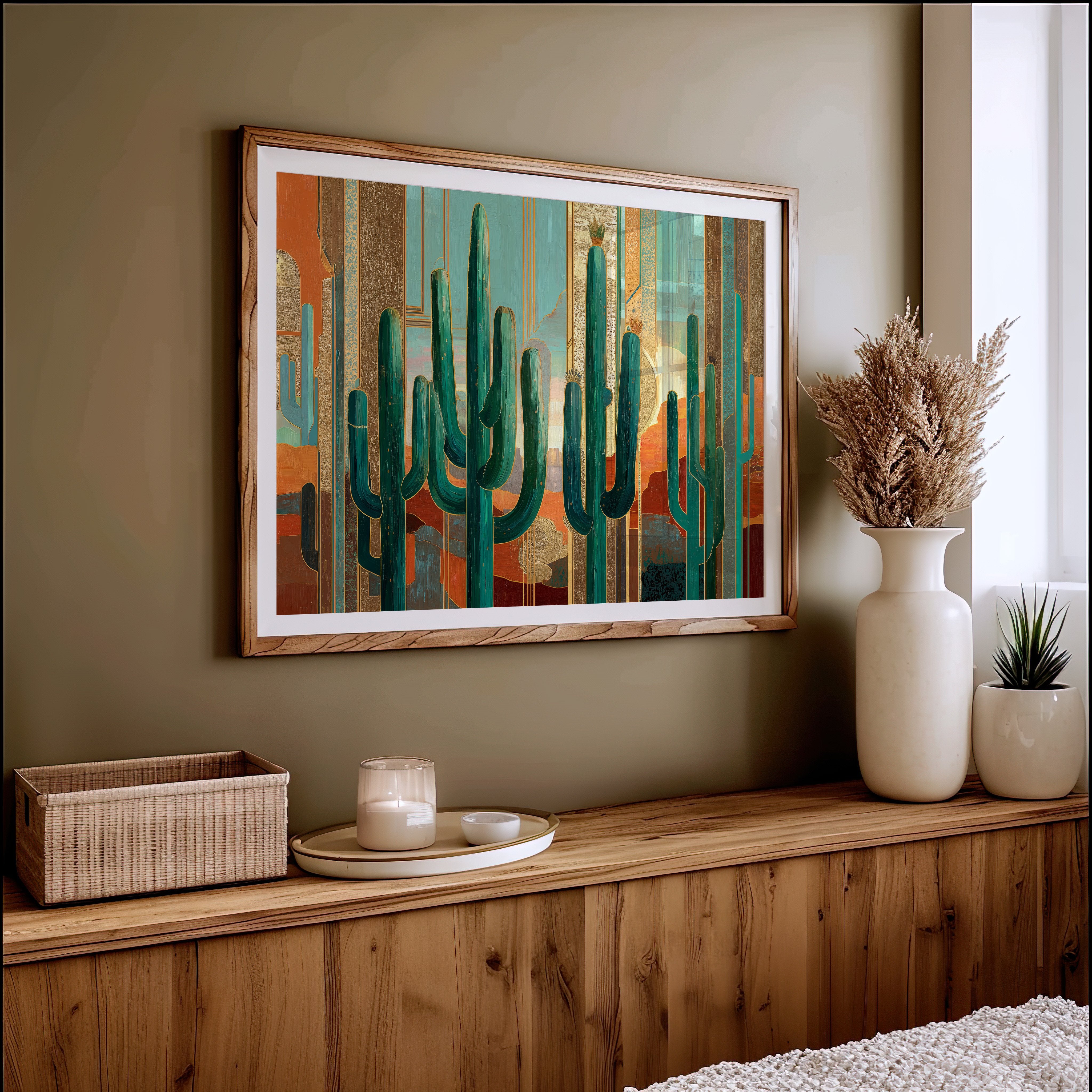 Desert Sentinels In Gilded Light