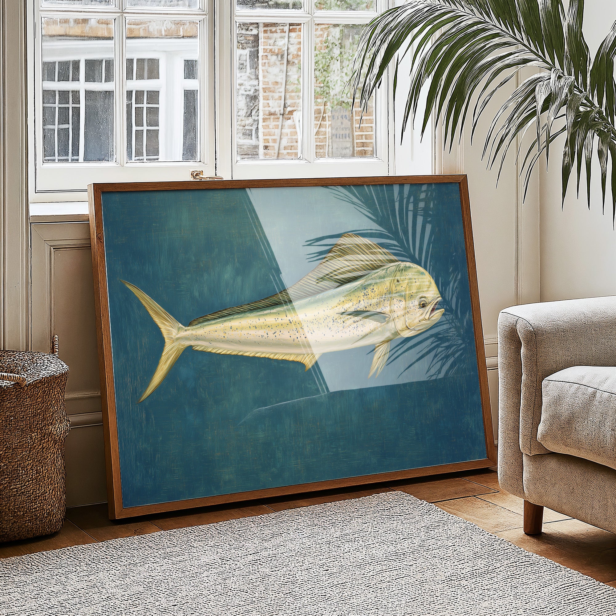 Mahi Drifts Through Teal Depths