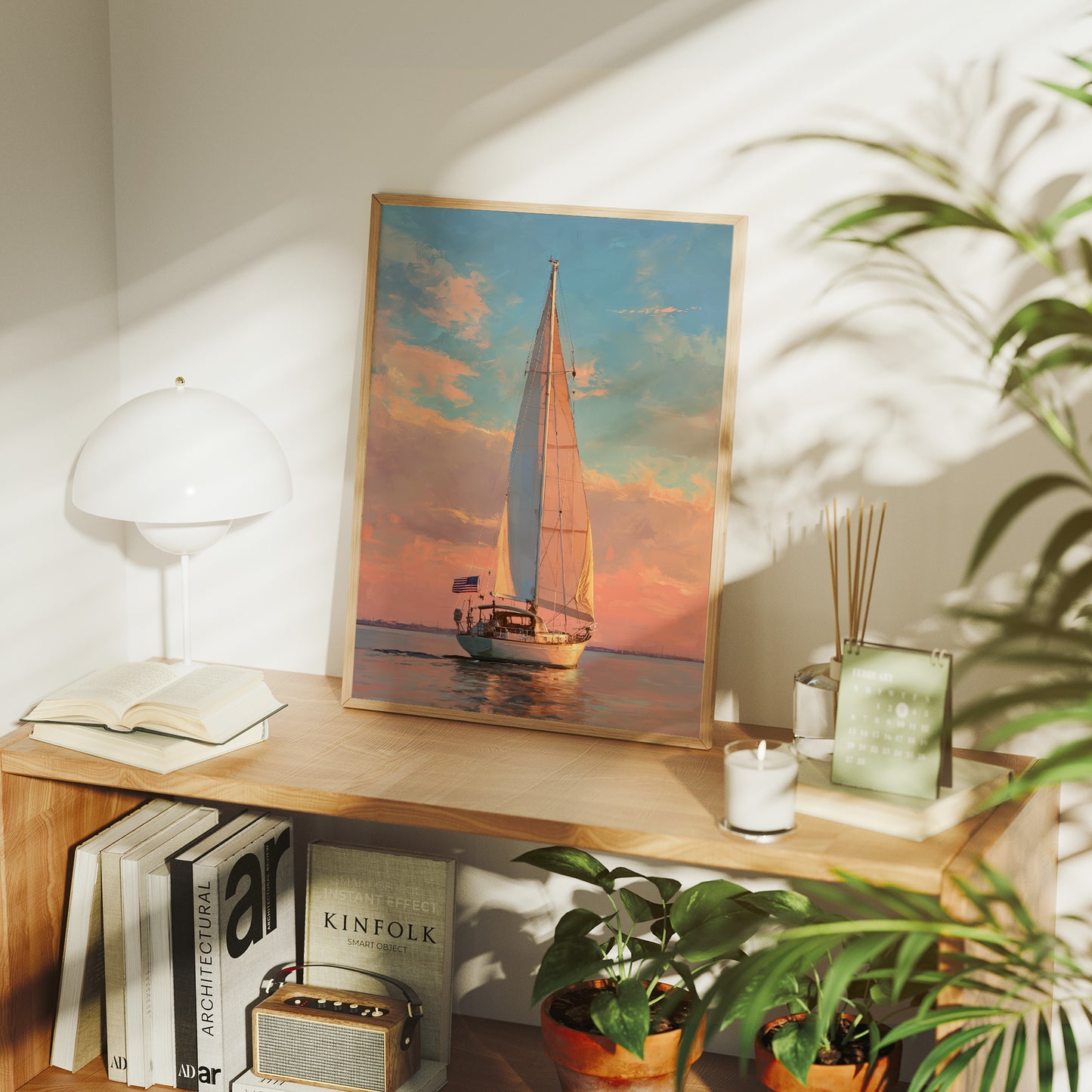 Coral Skies Meet Sailor's Freedom