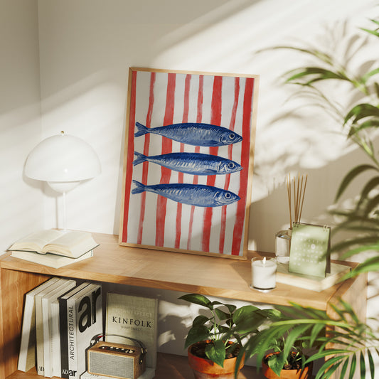 Coastal Blues Meet Striped Shores