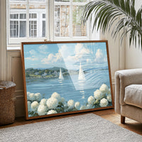 Hydrangeas Bloom By Sailing Waters