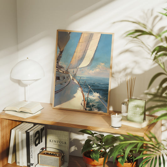 Sails Catch Morning's Azure Promise