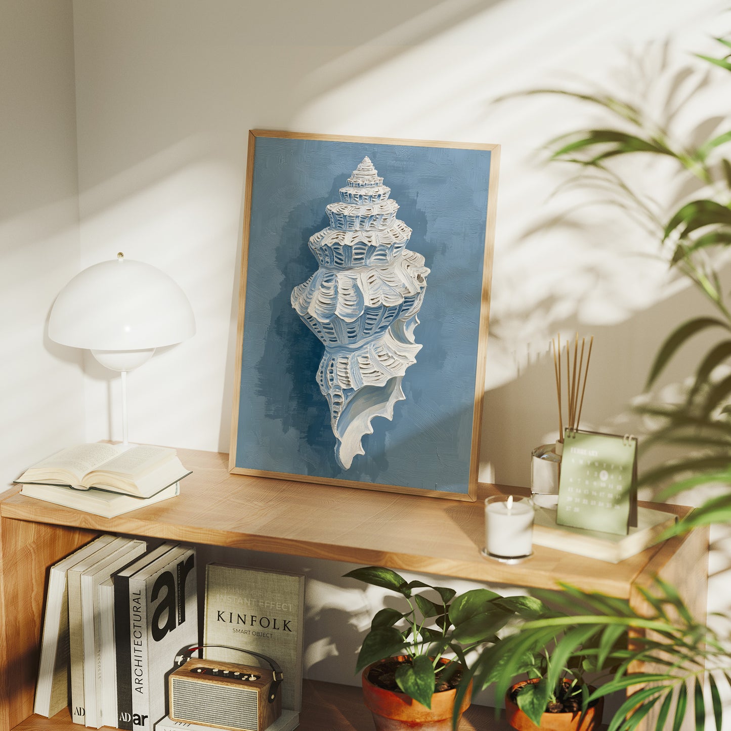 Ocean Memory In Wooden Frame