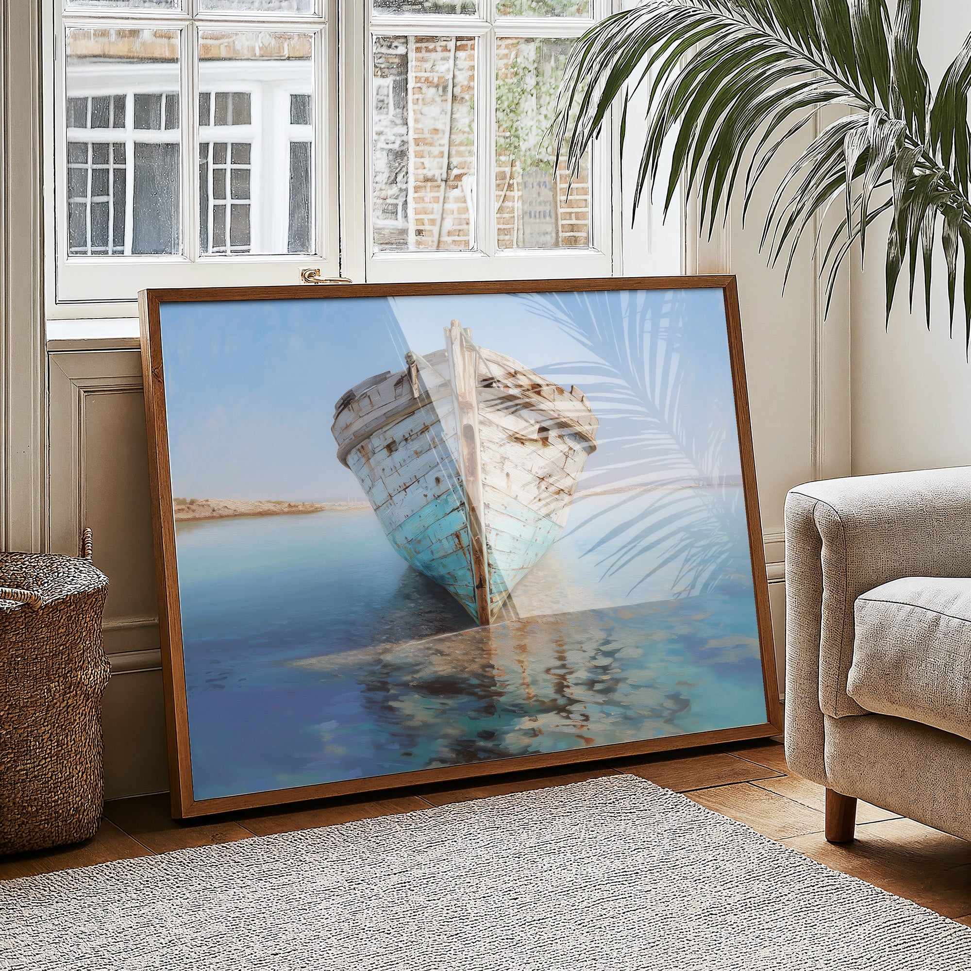 Weathered Vessel Rests In Stillness