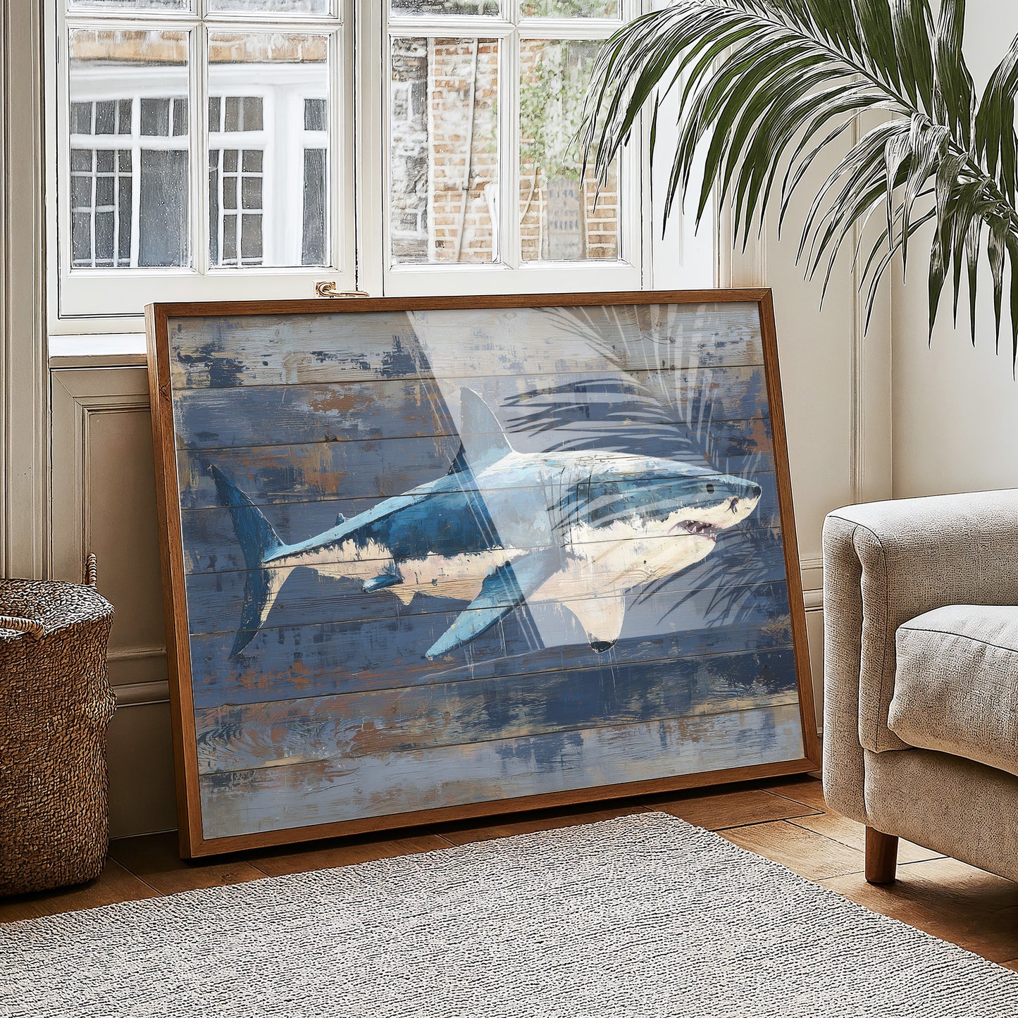 Shark Glides Through Weathered Seas