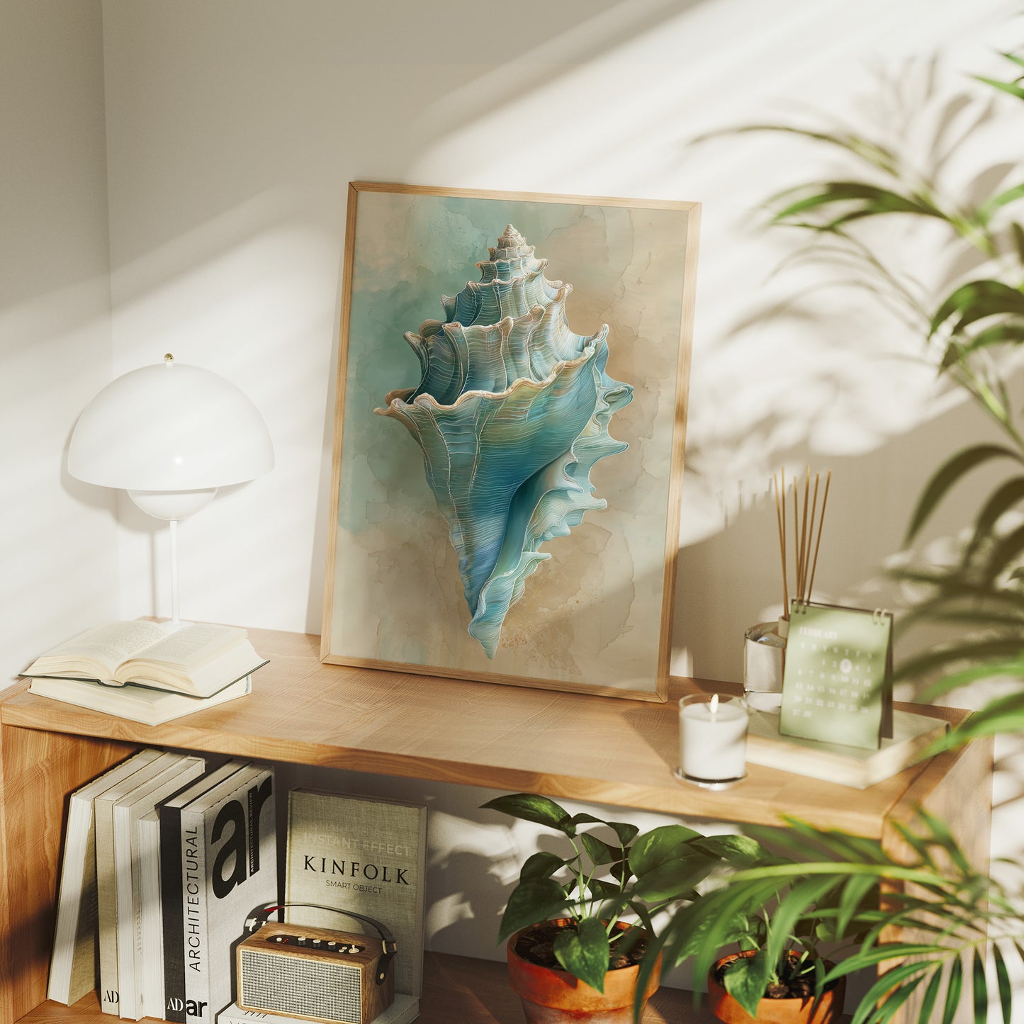 Ocean Memory In Wooden Frame