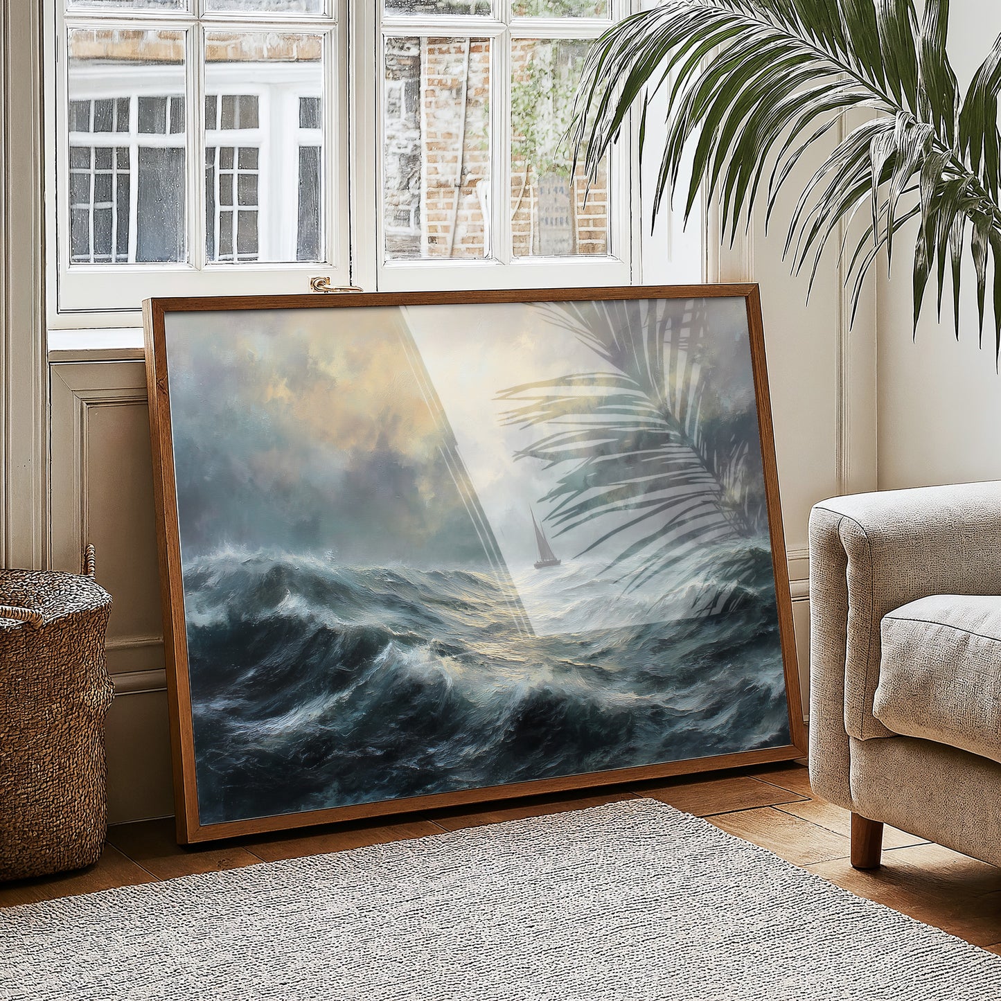 Solitary Sail Through Tempest Seas