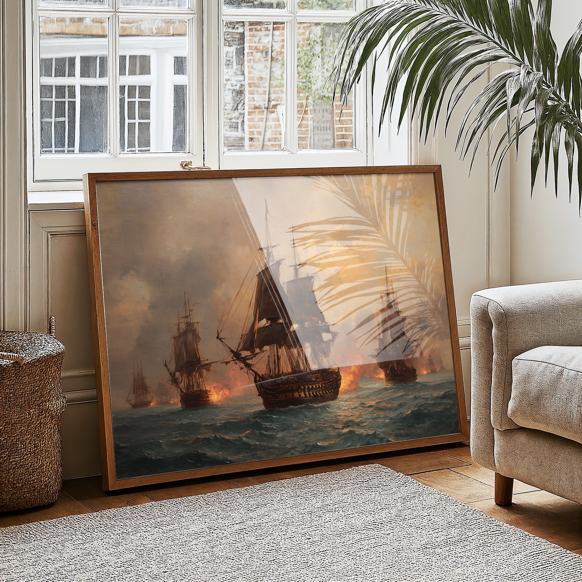 Galleons Dance Through Fiery Seas