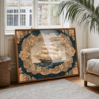 Tall Ships Through Ornate Seas