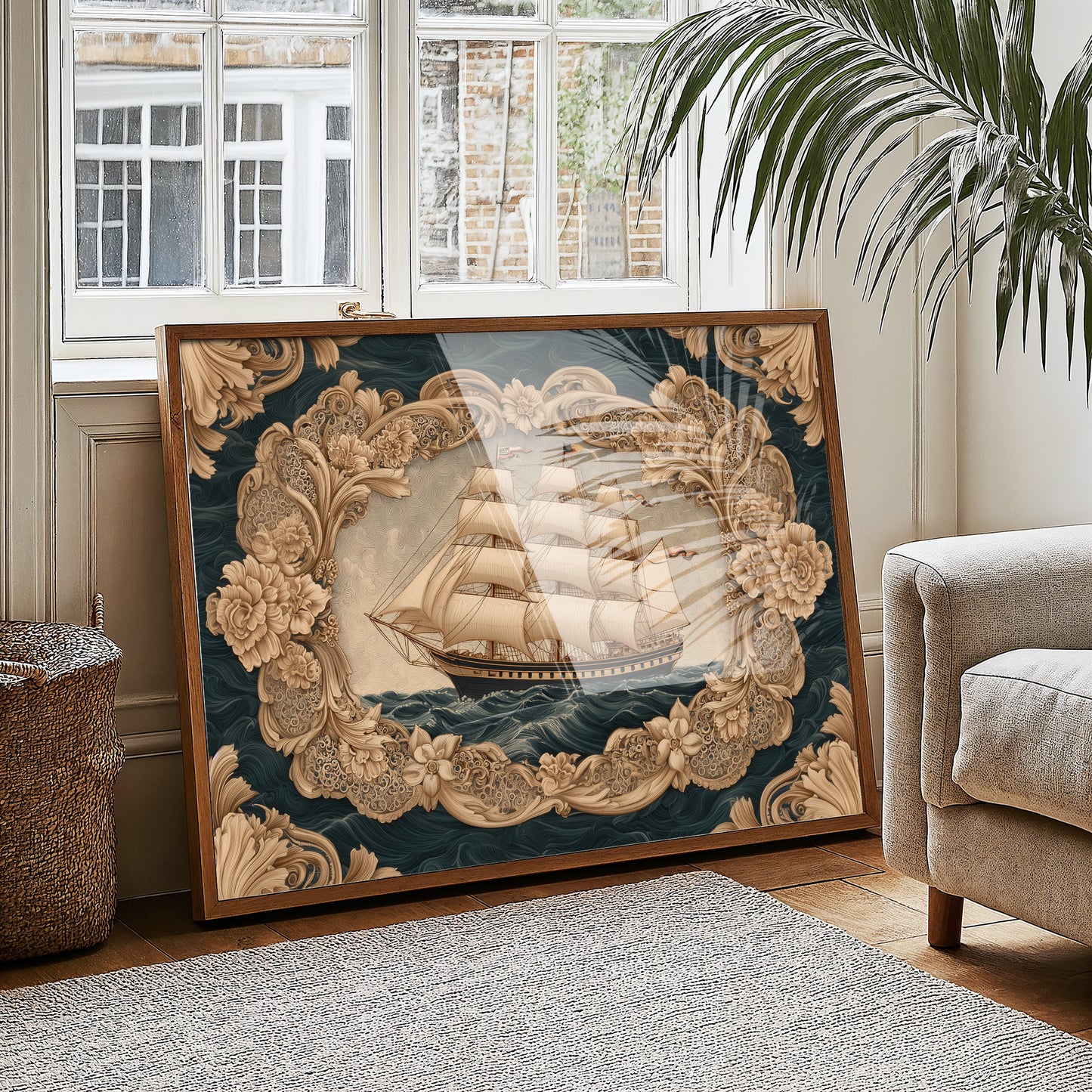 Tall Ships Through Ornate Seas