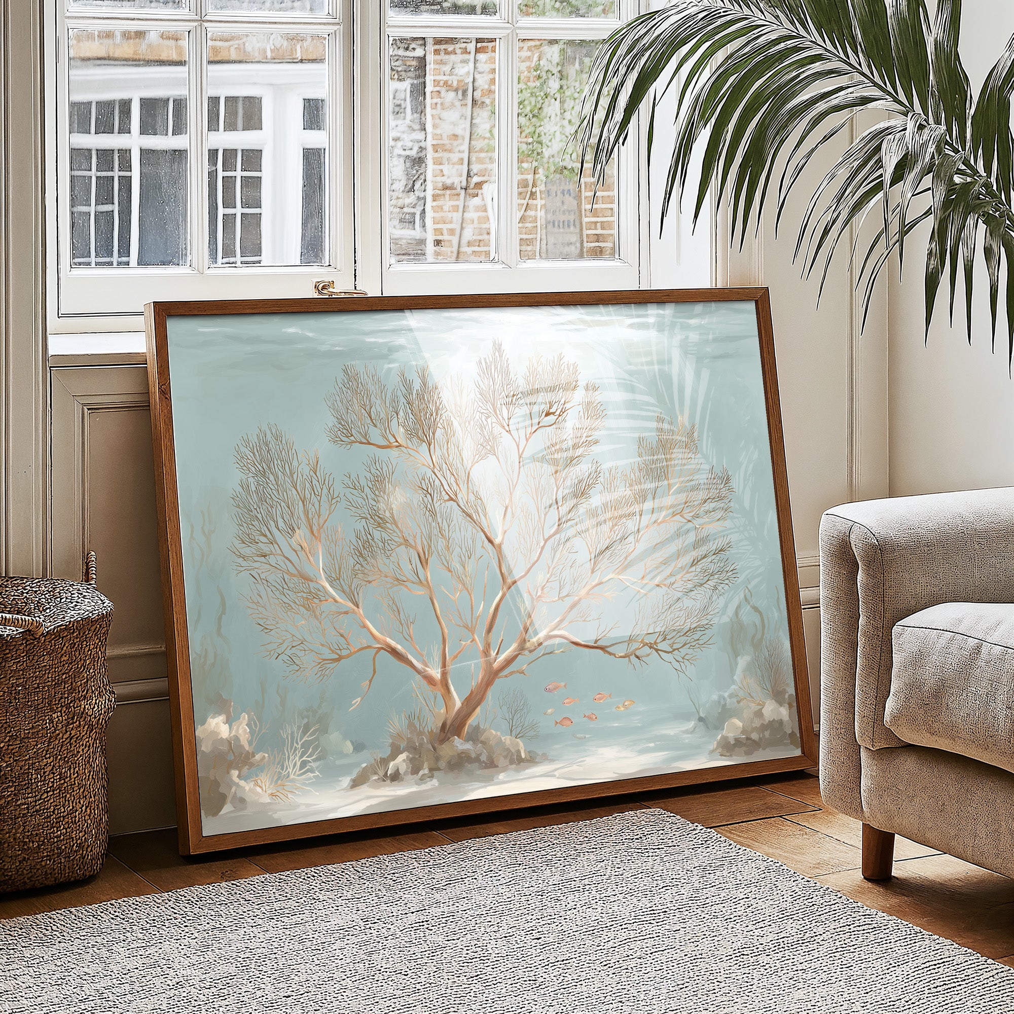 Coral Tree Beneath Azure Waters