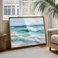 Teal Waves Beckon Morning Light