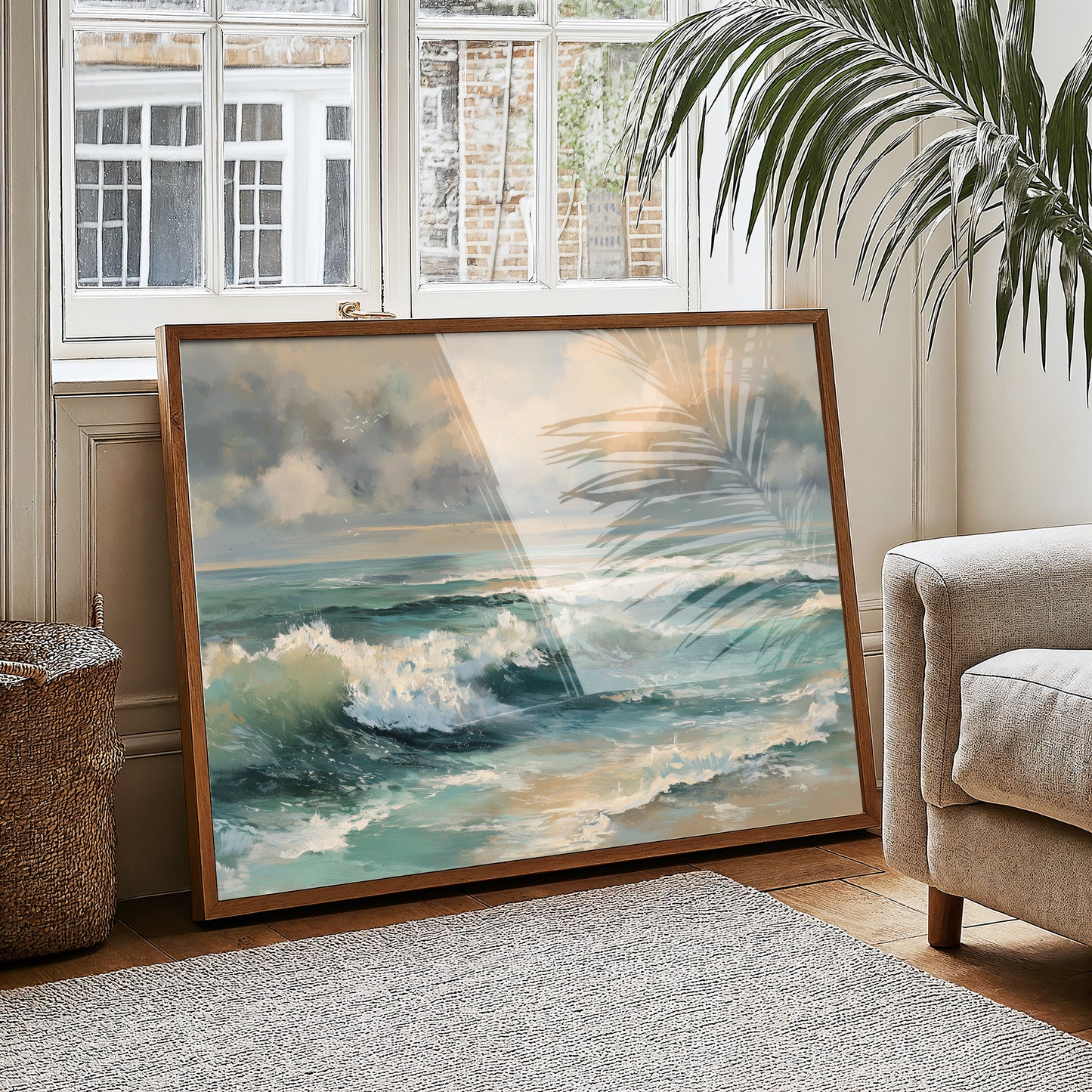 Turquoise Surf Meets Golden Sky