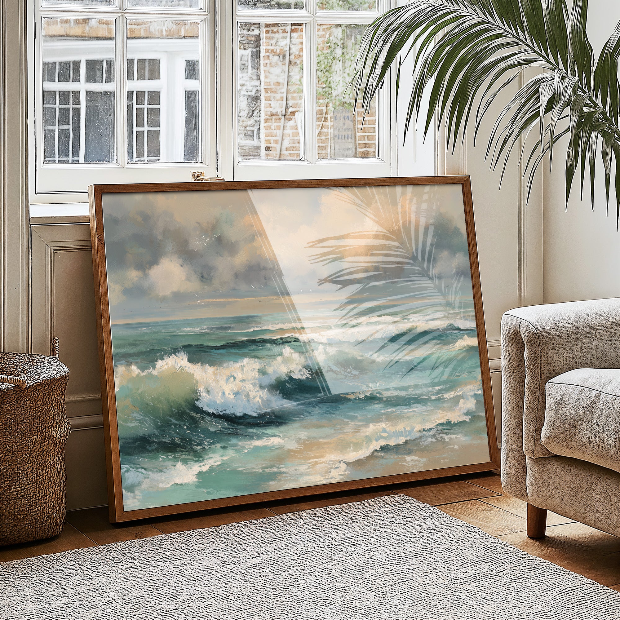 Turquoise Surf Meets Golden Sky