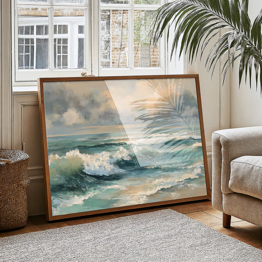 Turquoise Surf Meets Golden Sky