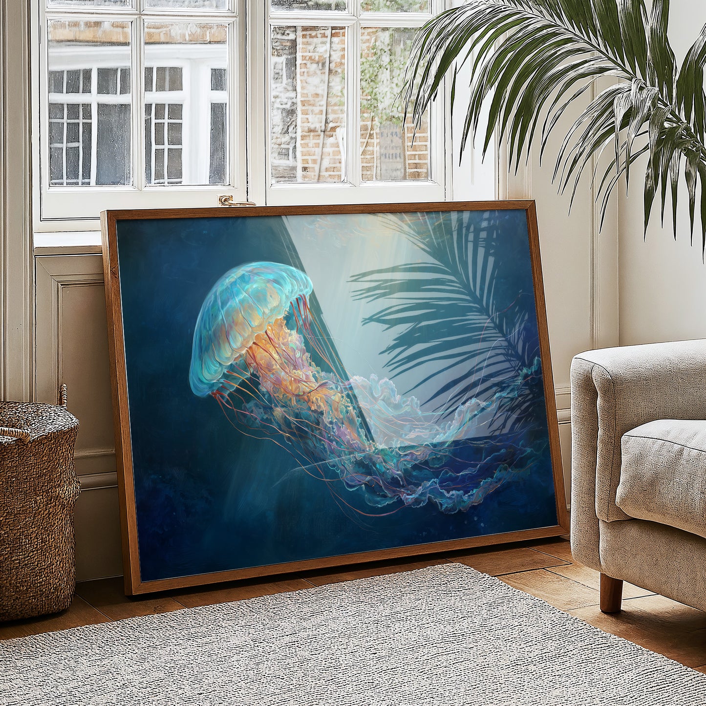 Luminous Dancer In Deep Blue