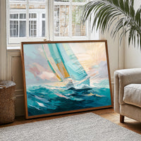 Sailing Through Dawn's Soft Glow