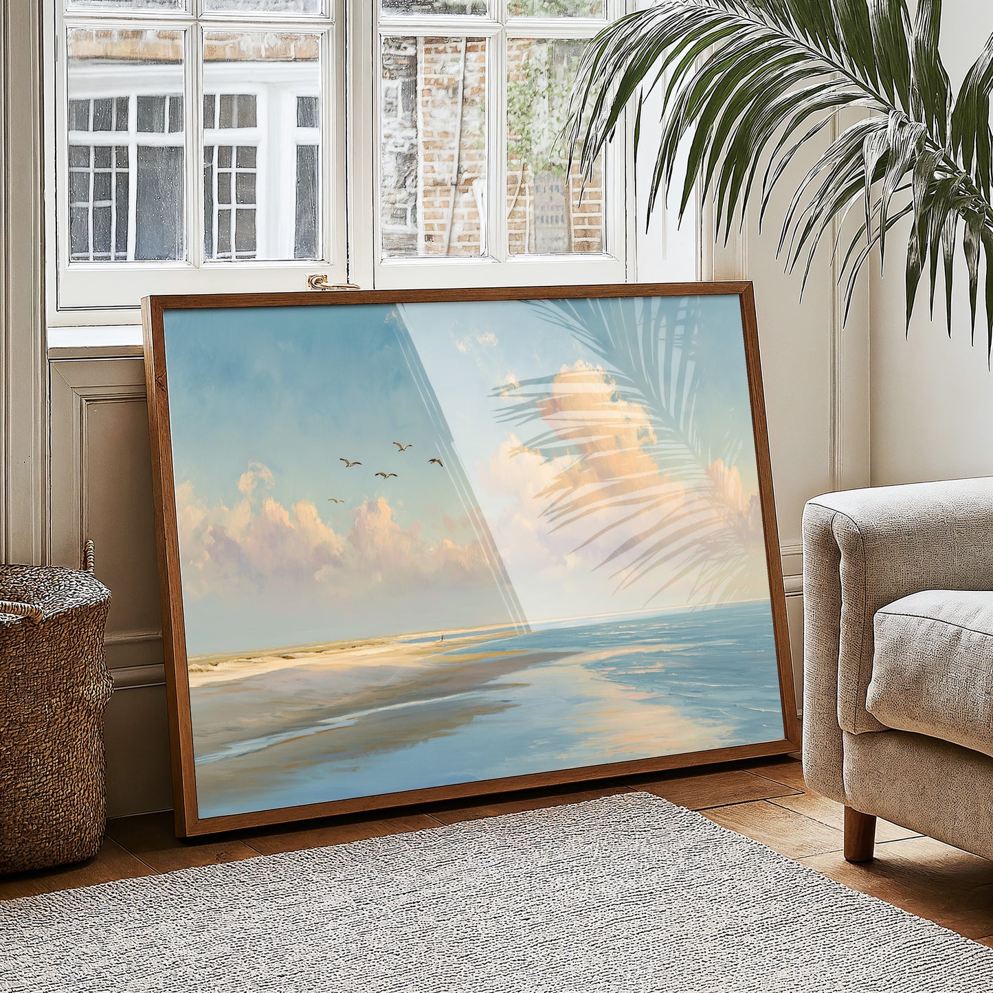 Birds Soar Above Coastal Reverie