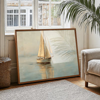 Sailboat Drifts Through Morning Mist