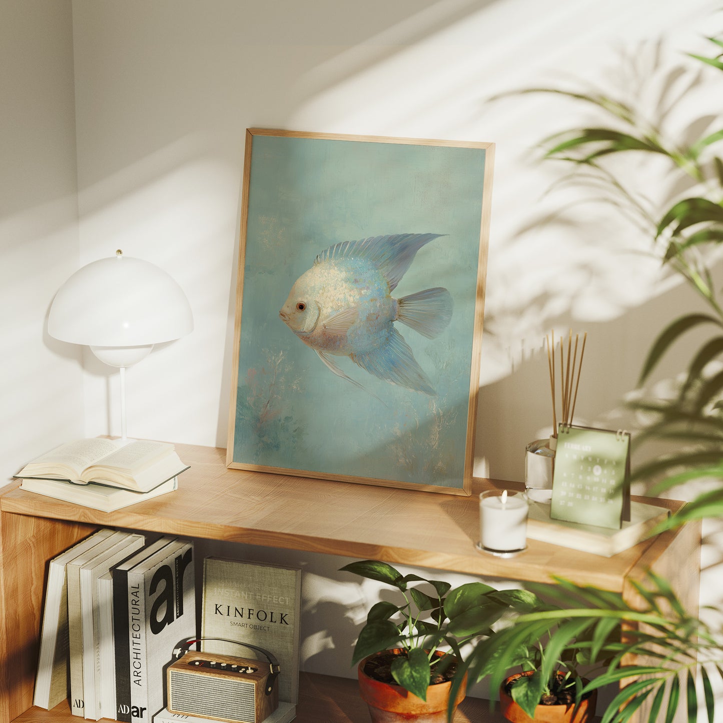 Pale Swimmer In Seafoam Currents