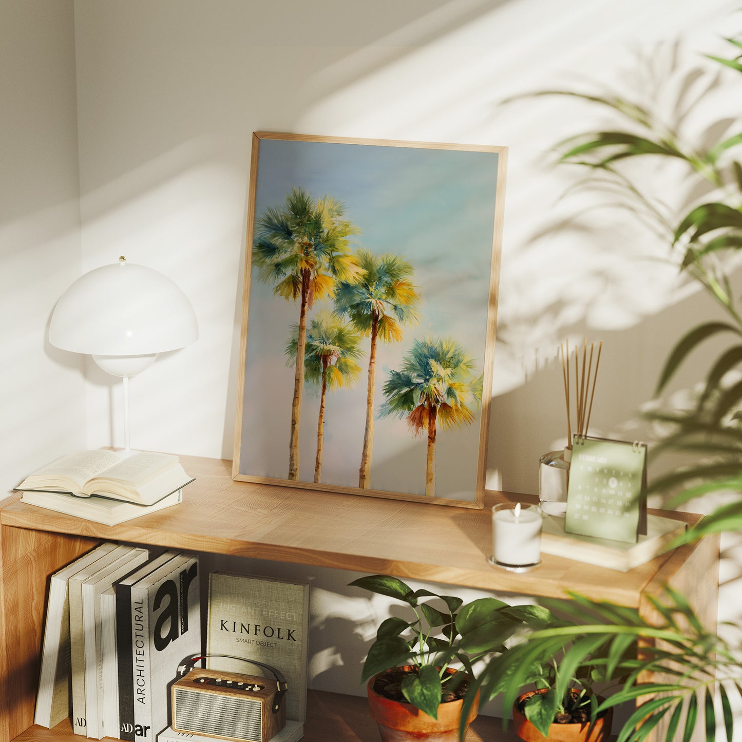 Palms Bathed In Coastal Light