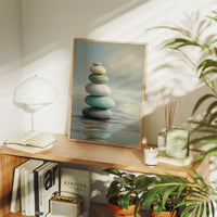 Stones Balance In Quiet Waters